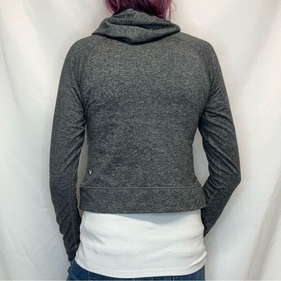 Old Navy Active Women Cozecore Cropped Scuba Hoodie Grey Gray S SM Small ST TALL - Picture 3 of 16